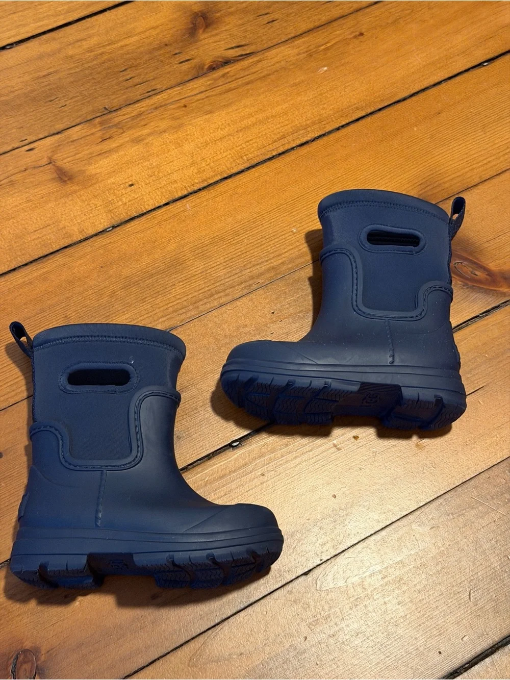UGG Kids Navy Rubber Rain Boots